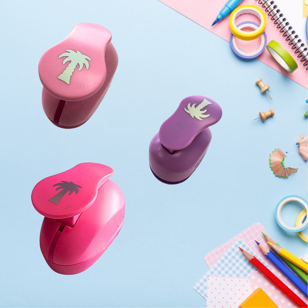 Kit de Furadores Coqueiro para Scrapbooking e Personalizados  3 Tamanhos