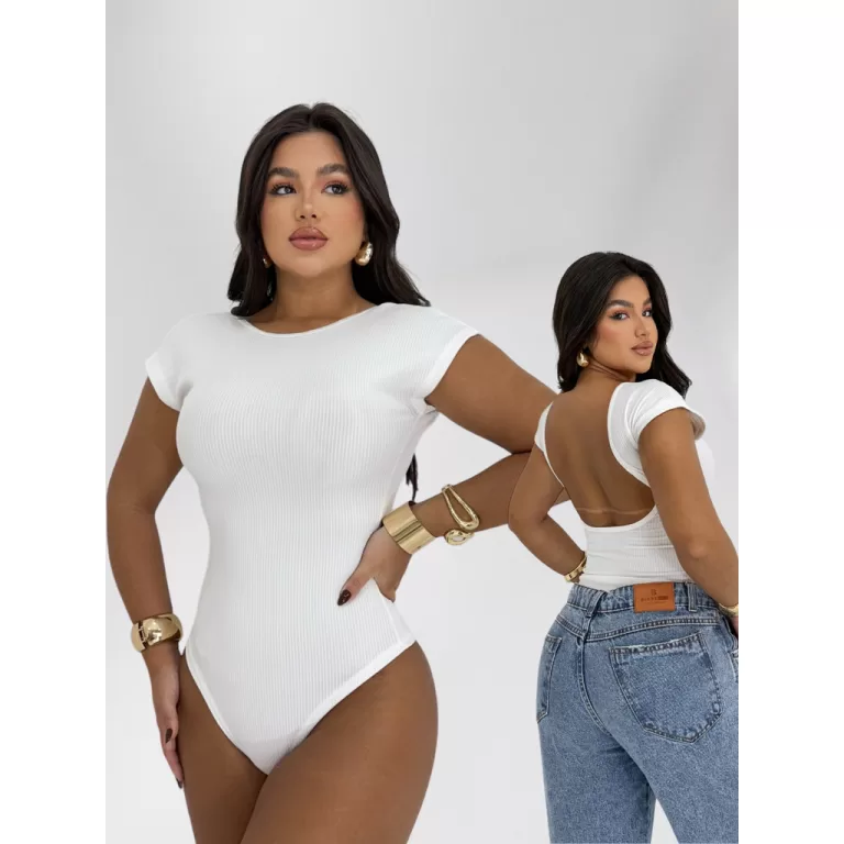 Body Costa aberta verão sem transparencia feminin