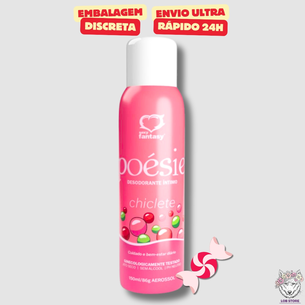Desodorante Intimo Poésie Chiclete 150ml Sexy Fantasy – Sexy Shop
