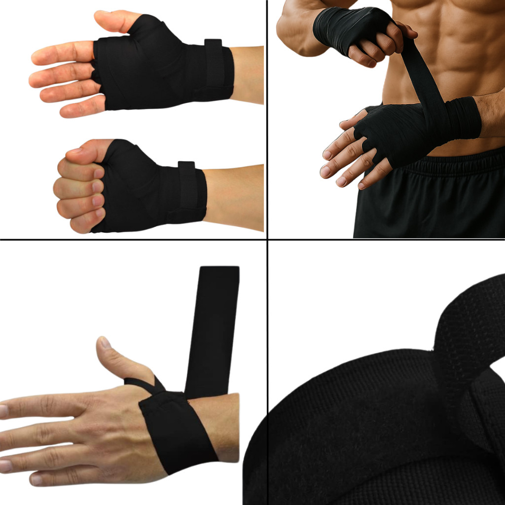 Bandagem Elástica 3 e 5 Metros Muay Thai – Faixa de Boxe – Artes Marciais