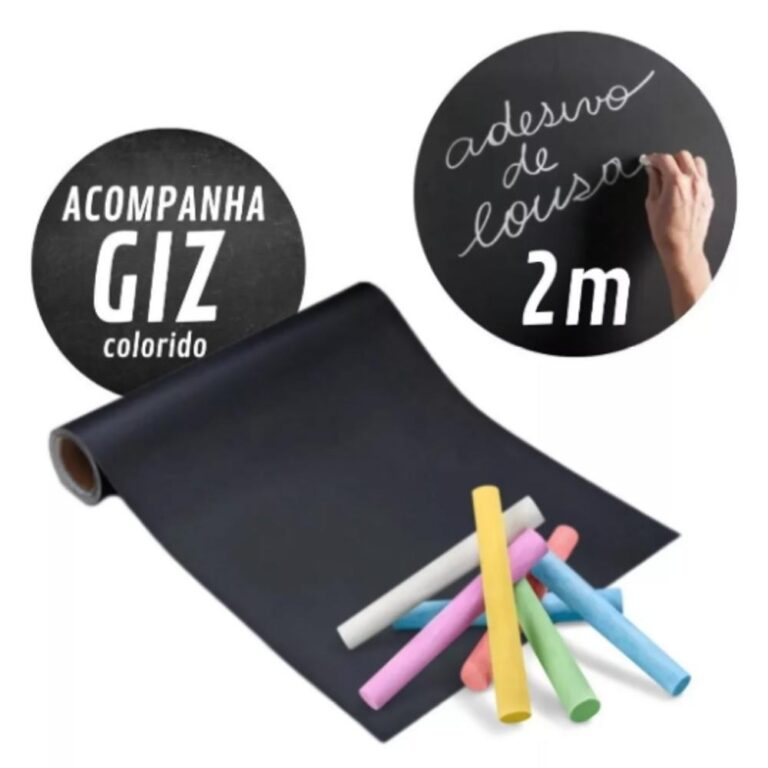 Adesivo de Lousa Quadro Negro Infantil Com Giz Lav