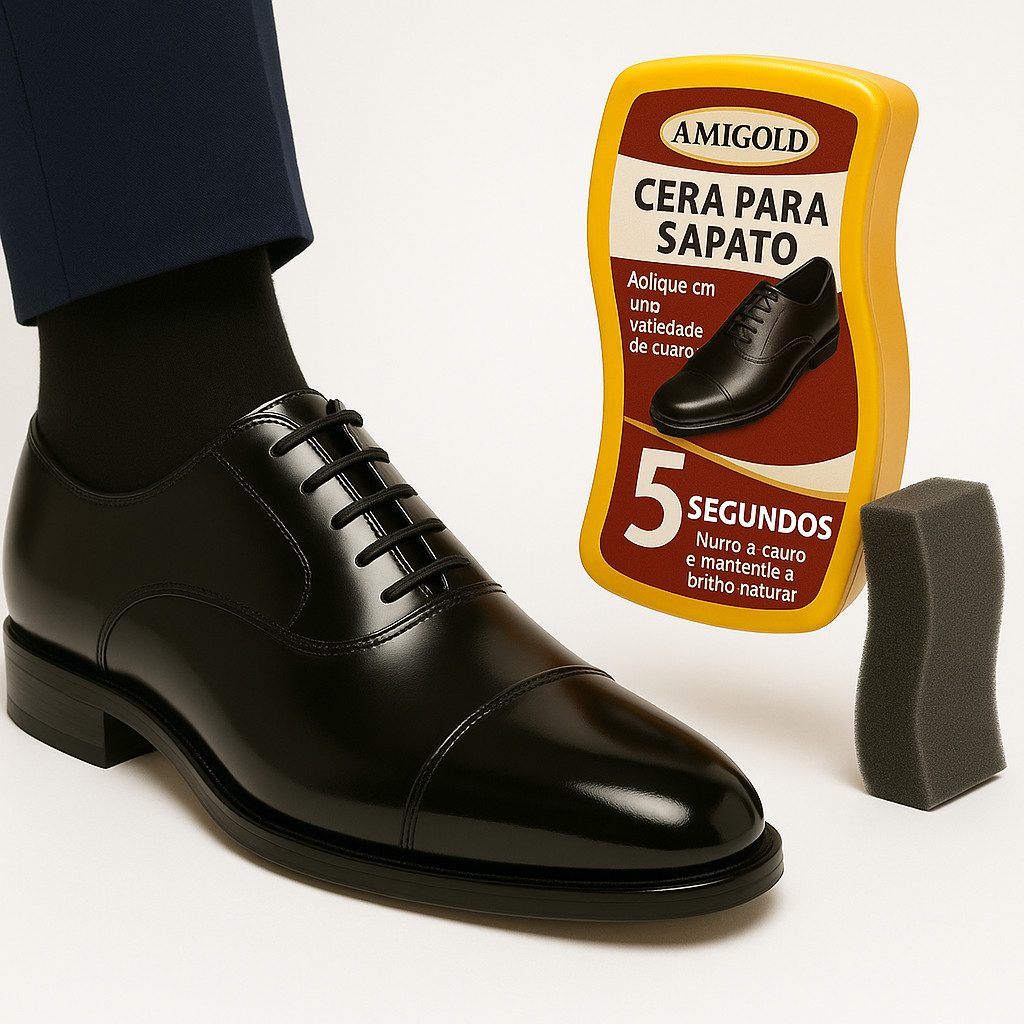 Kit 2 Graxa Cera Incolor Para Sapatos De Couro Prático Esponja Brilho Restaura Hidrata Bolsa