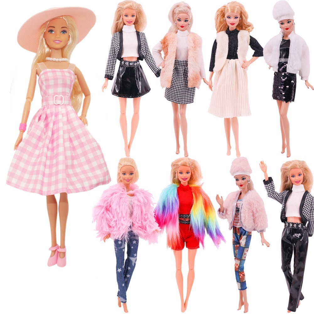 Princesa Moda Plush Jacket Set, Vestido, Boneca Baby Toy Acessórios/Dollhouse/Doll Clothes