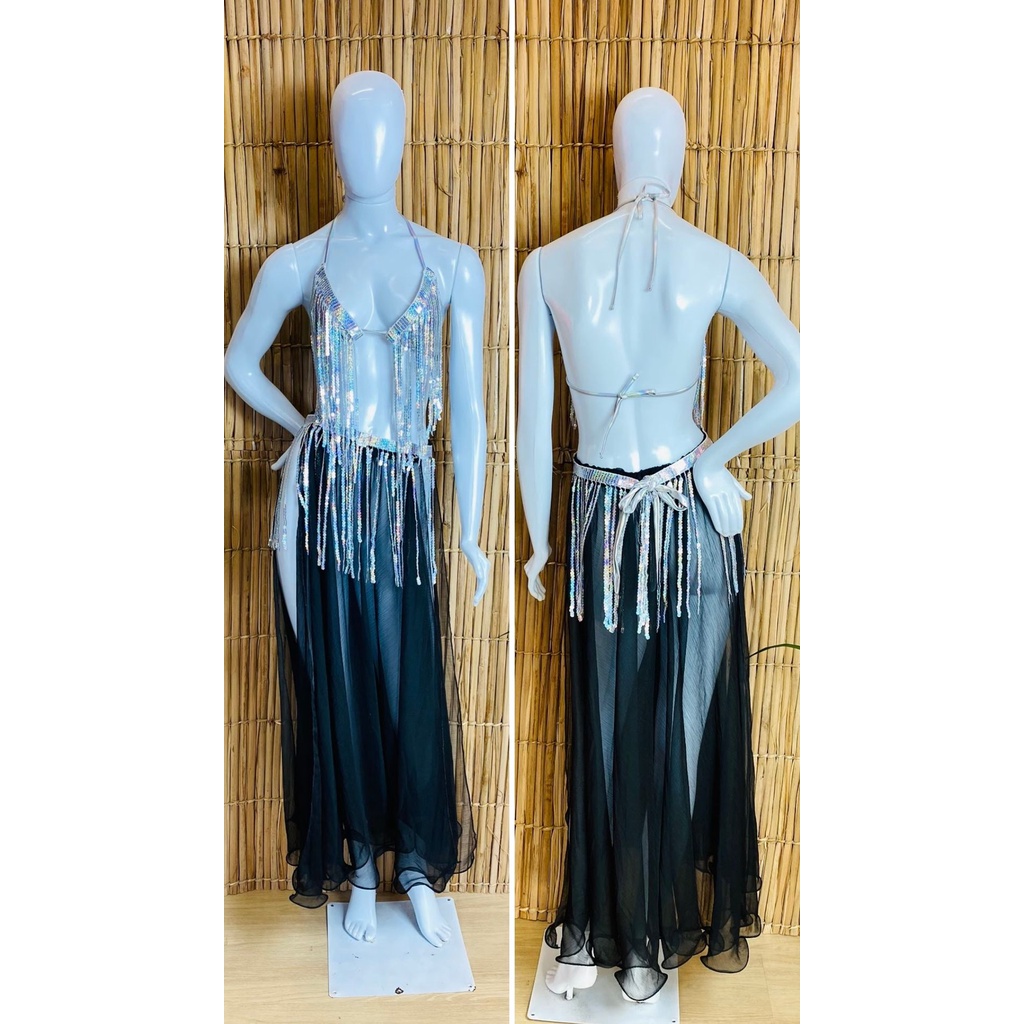 [Liquidação] Dança do Ventre Traje Bordado Completo- Pronta Entrega – TPCL-502