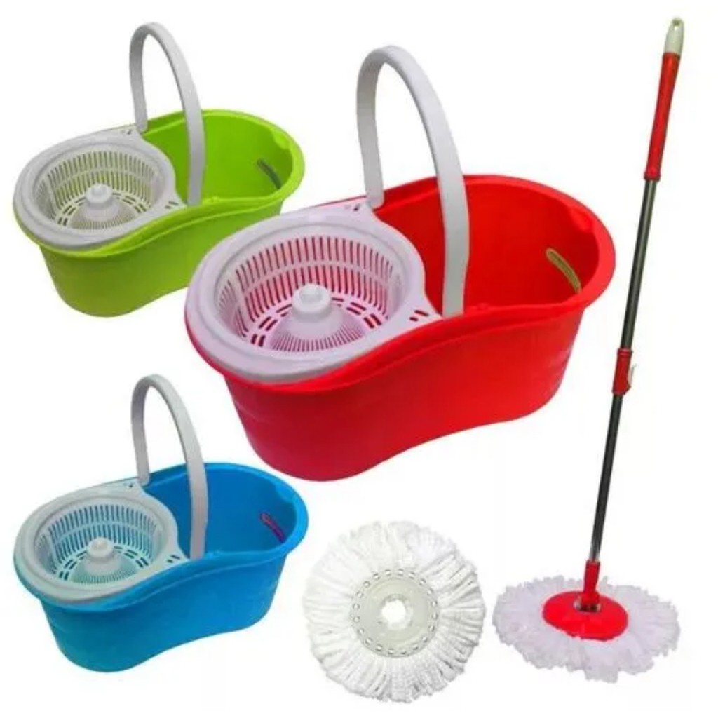 Mop Giratório Centr 12 Litros 360 Spin + Refil Extra – Verde