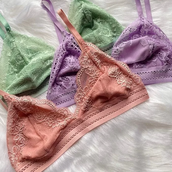 Kit 5 Sutiã Sem Bojo De Renda Com Forro Tipo Top 