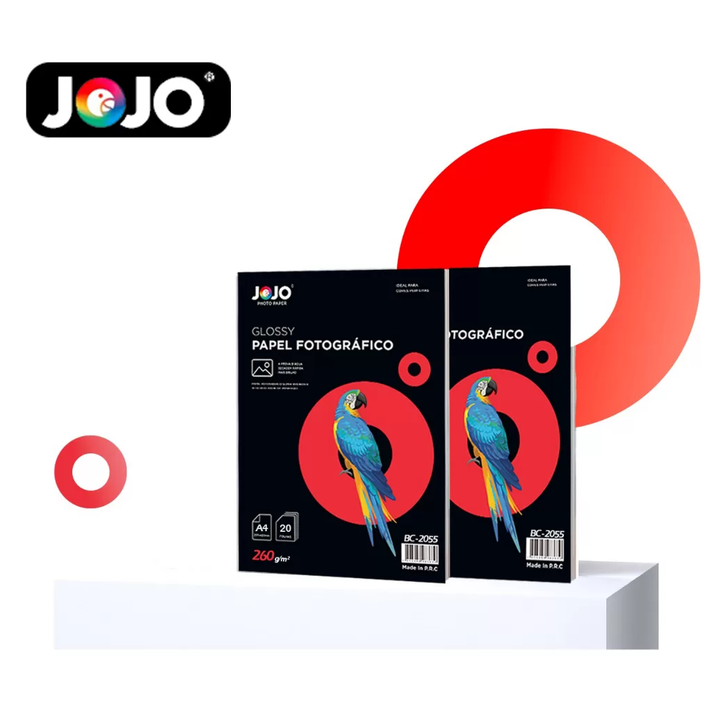 100 Folhas Papel Fotográfico Glossy 260g A4 p/ impressão jato de tinta.