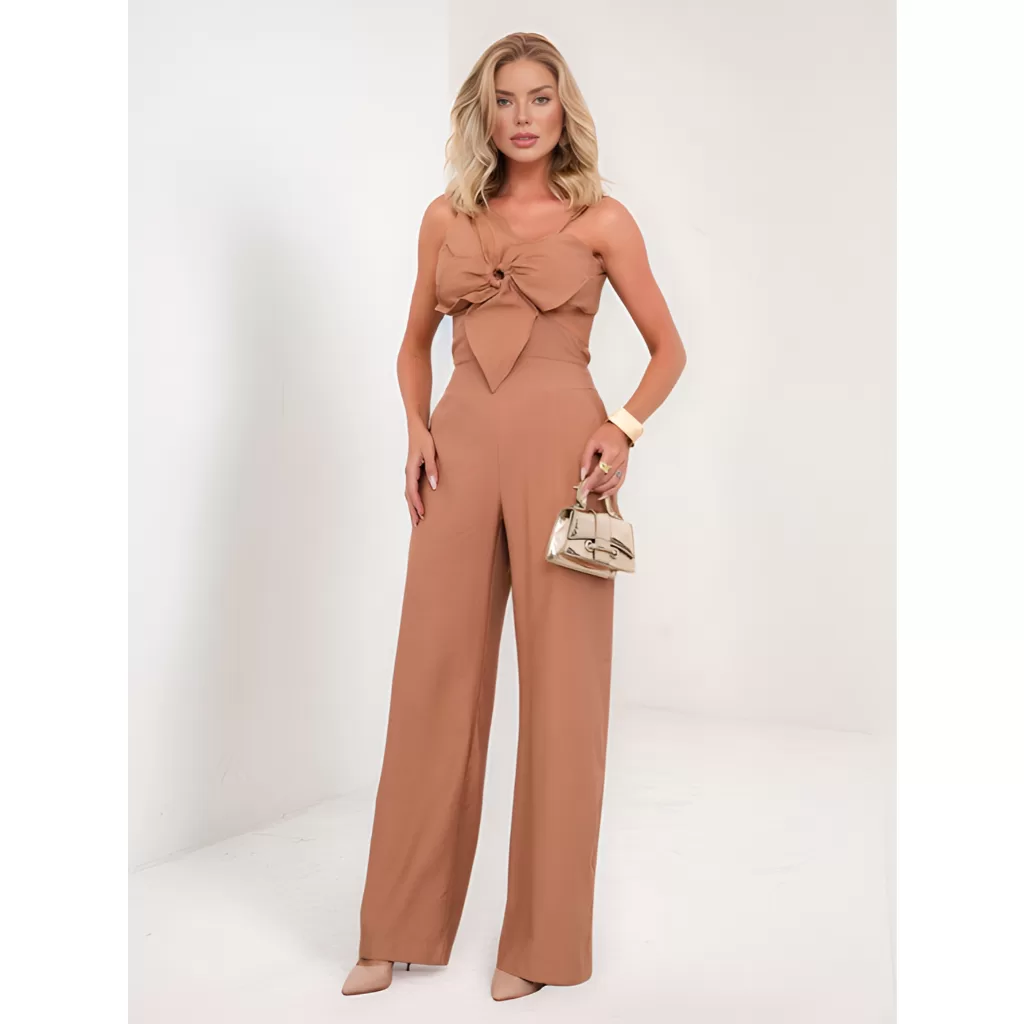 Macacão Alfaiataria Feminino Calça Pantalona Bojo Elegante Festa Flor