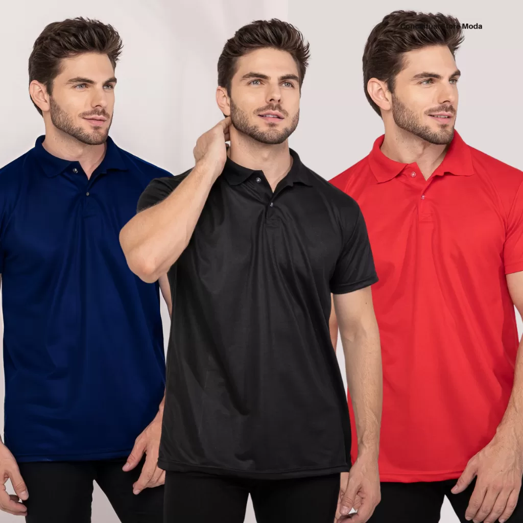 Kit 5 Camisas Gola Polo Masculina Blusa Slim Unifome Básica Lisa Piquet Botão Trabalho