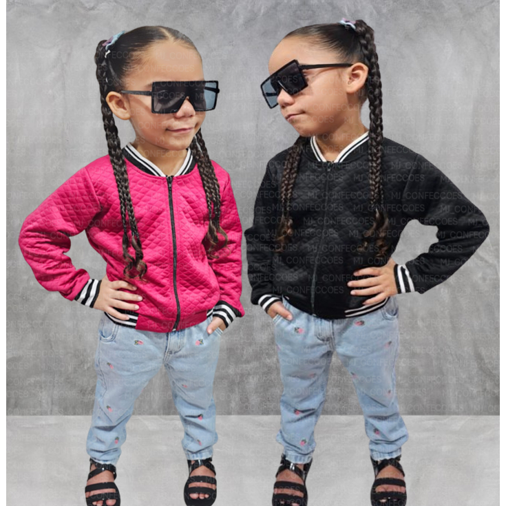2 jaquetinha Bomber infantil menina / Blusa blogue