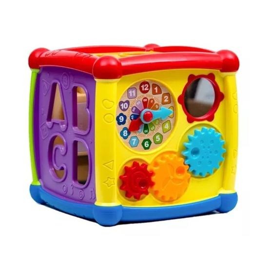 Cubo de Atividades Para Bebe 7 em 1 Brinquedo Sens