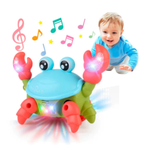 Caranguejo Brinquedo Fujão Som Luz E Movimento Ma