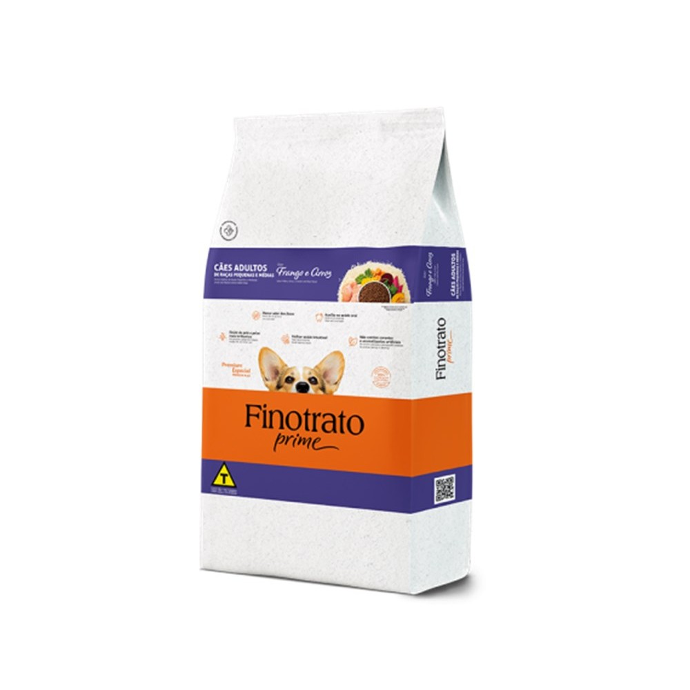Ração Para Cachorro Finotrato Prime 10kg Cães Raças Pequenas e Médias