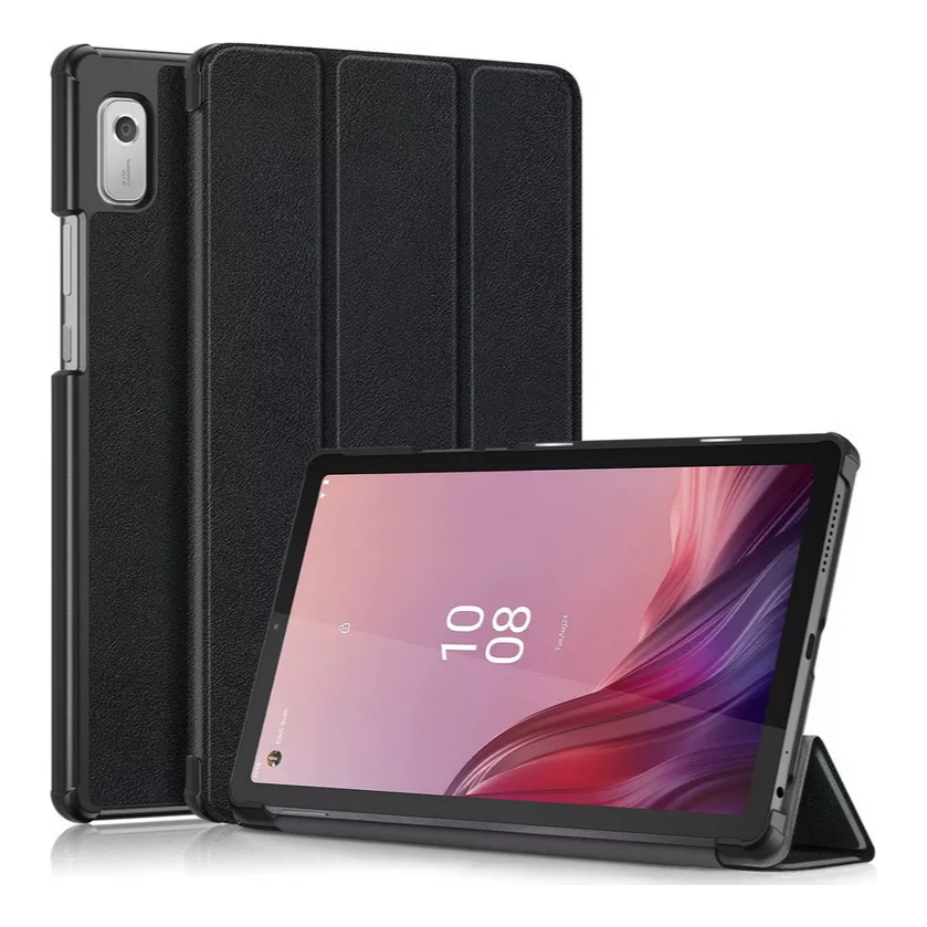 Capa Couro De Tablet Para Lenovo Tab M9 Tb-310fu/ Tb-310xu 9.0 Polegadas Magnética Dobrável Tripla