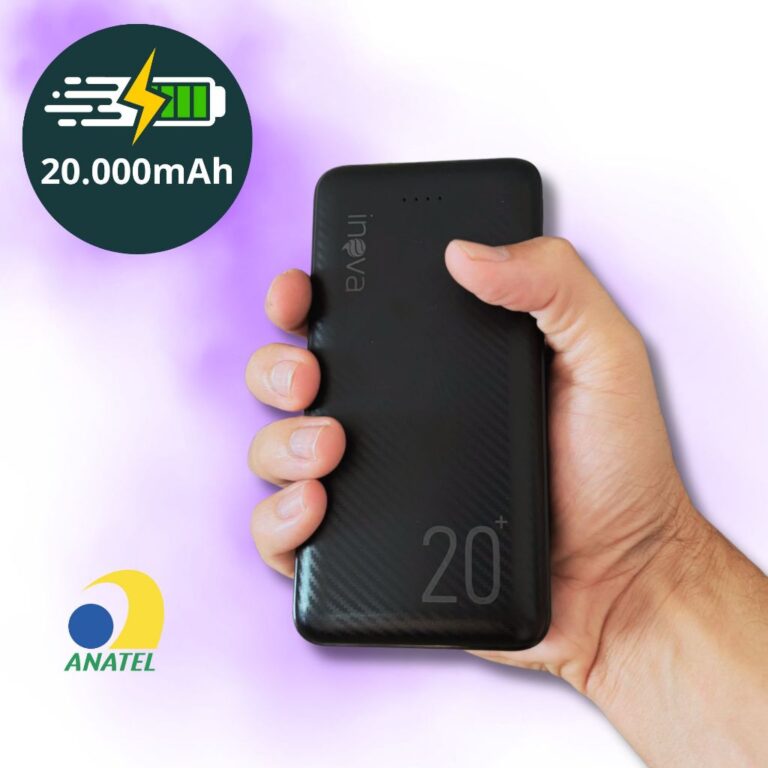 Carregador Portátil Turbo Power Bank 20000mah Sai