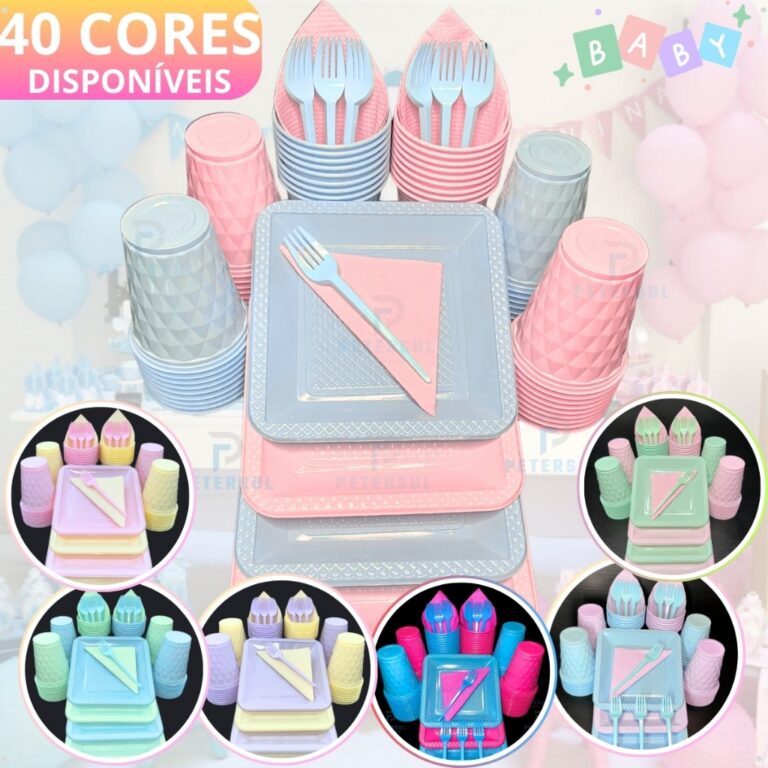 Kit 230 Itens Festa Chá Revelação Aniversario C
