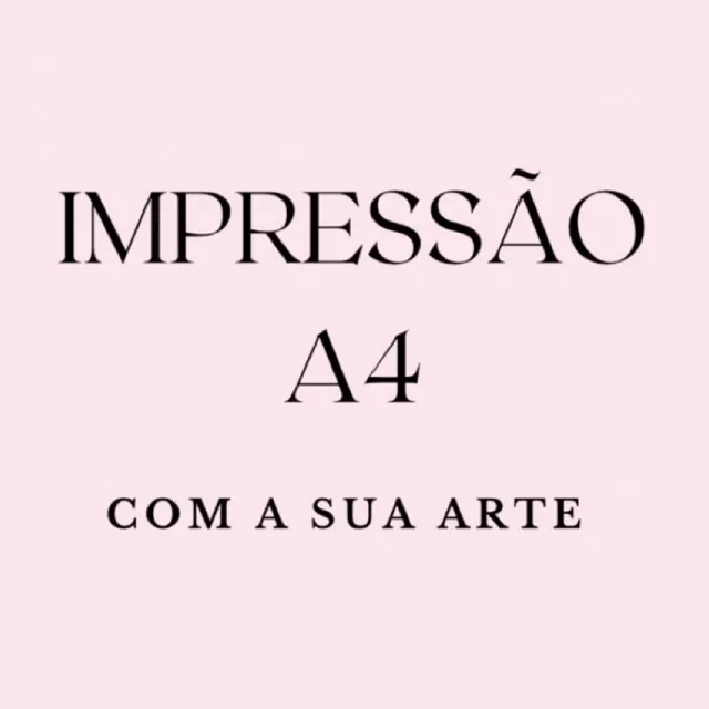 Impressão tamanho A4 com a arte do cliente