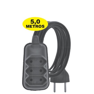 EXTENSAO BABY 2P 5 MTS PRETO
