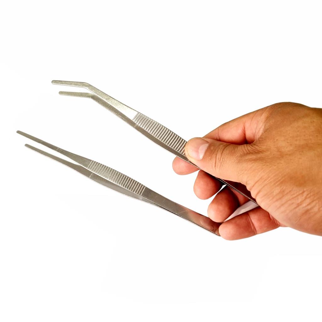 Pincas De Aco Grande Longa 180mm C/2 Pecas Reta E Curva