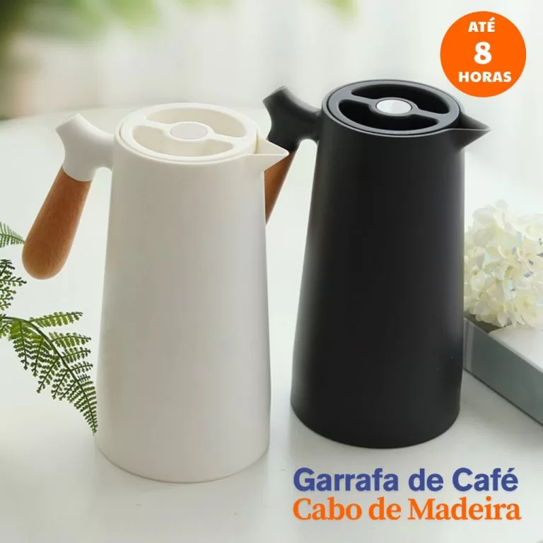 Garrafa de Café Térmica Cabo de Madeira 1 Litro 