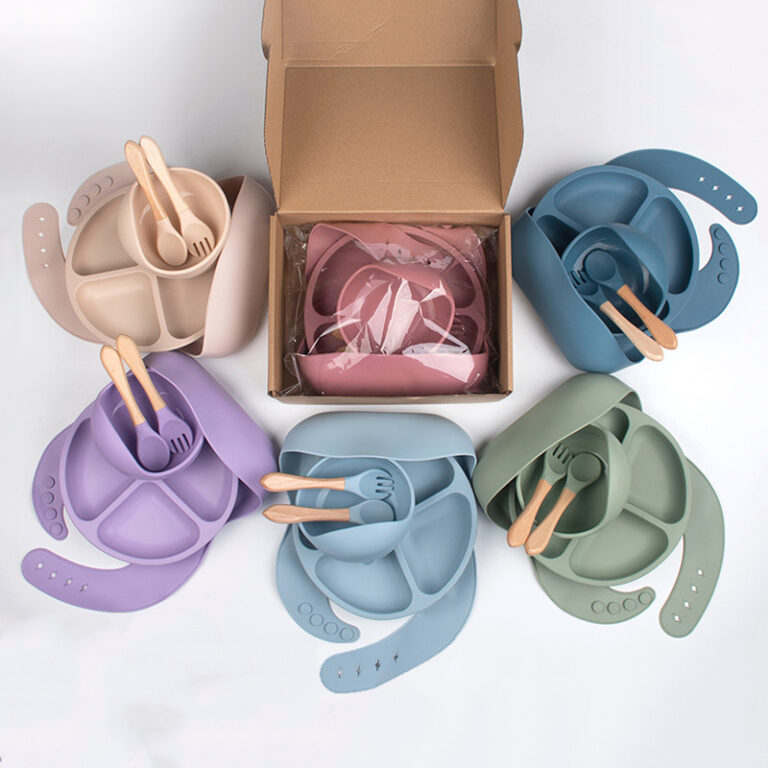 Talheres bebê silicone 8 Peças kit Talheres Infa