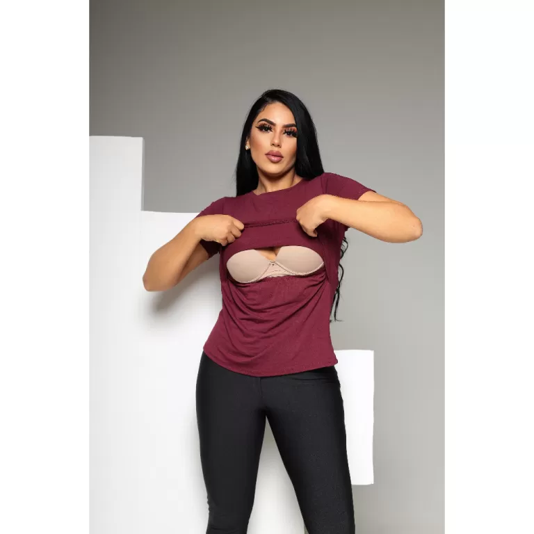 BLUSINHA DE AMAMENTAÇÃO VISCOLYCRA  MANGA CURTA