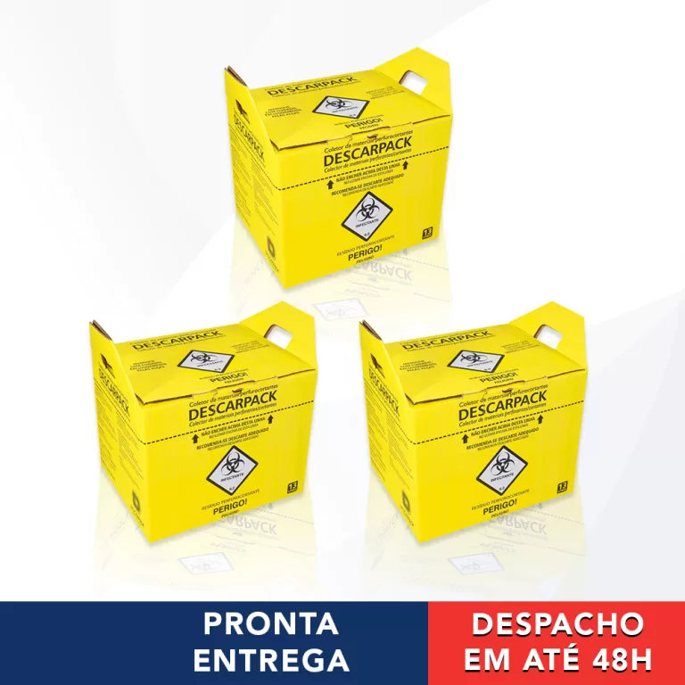 KIT 03 Caixas Coletora Para Descarte De Material P