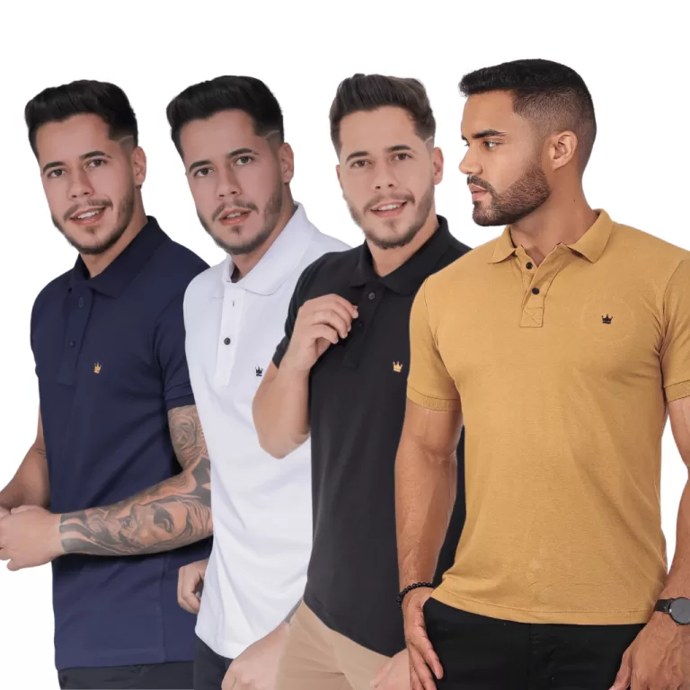 Camisa Polo Masculina Moda Social Casual Slim Mang