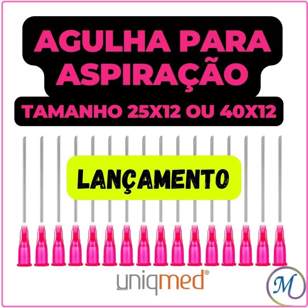 Agulha Para Aspiração Uniqmed – 40mmX1,2mm (1½X18G) e 25mmX1,2mm (1X18G)