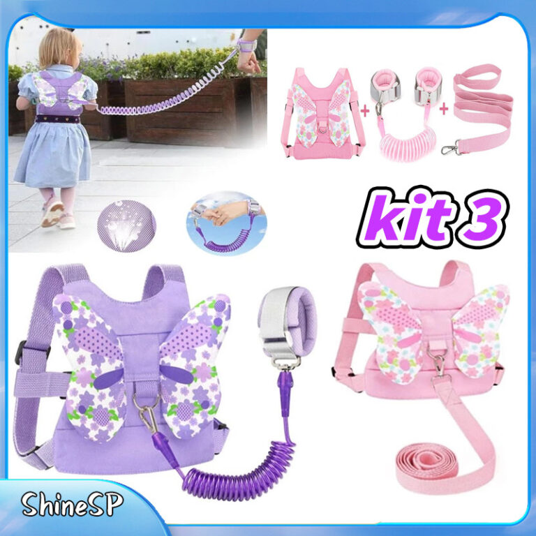 Coleira Infantil Mochila Guia De Segurança Anti P