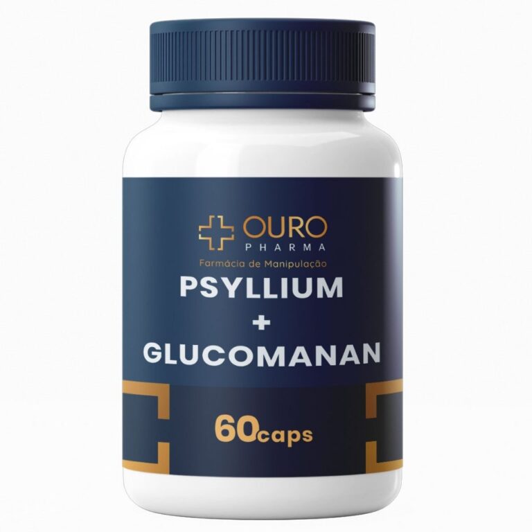 PSYLLIUM 250mg + GLUCOMANNAN 250mg 100% Natural 60
