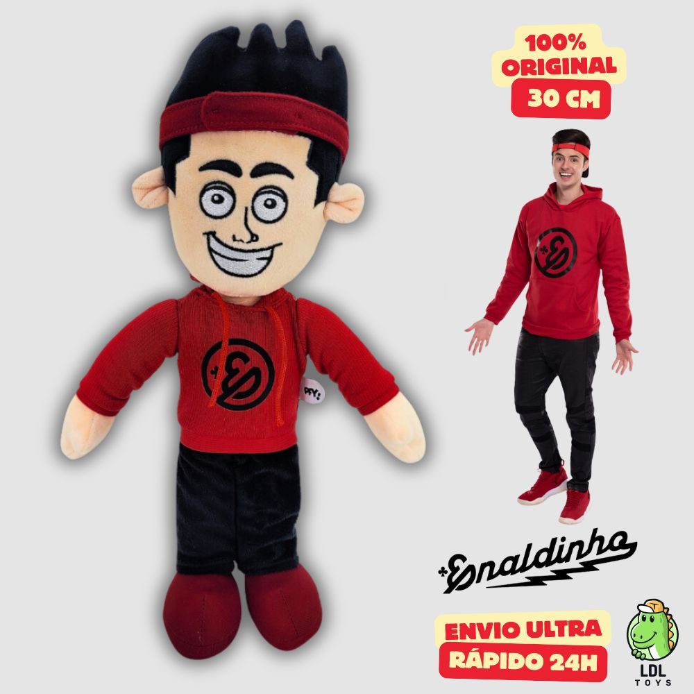 Boneco Original Enaldinho Pelúcia 30cm – Youtuber Oficial