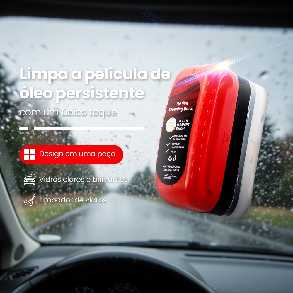 Escova de limpeza de filme de óleo de vidro de carro 120ml Caixa Colorido Armazenamento Conveniente