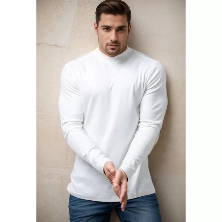 Busa manga longa masculina cacharrel de gola confo