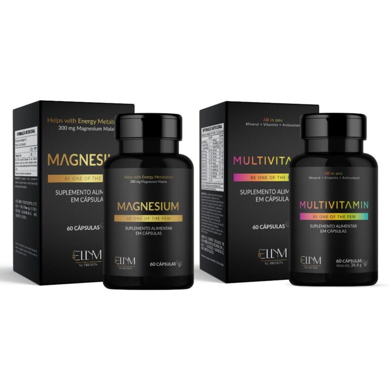 Magnesio Dimalato 300mg Puro + Multivitaminico Com