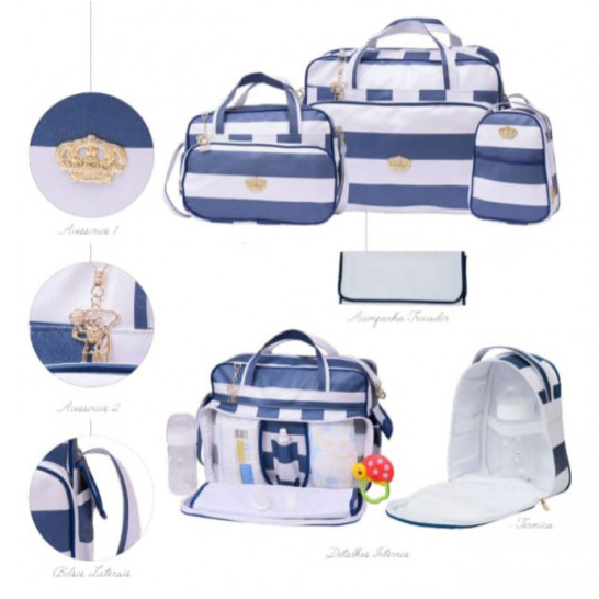 Kit bolsas Bebê com 3 peças Precious Espera Feli