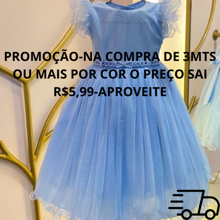 Tecido Tule com Gliter-Promoção- 2 mts,3mts- lar