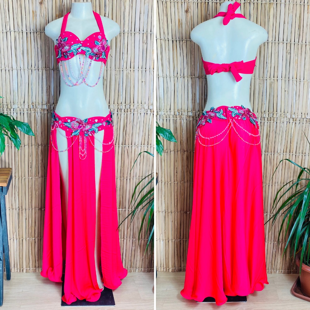 [Liquidação] Dança do Ventre Traje  Bordado Completo – Pronta Entrega – TPCL-576