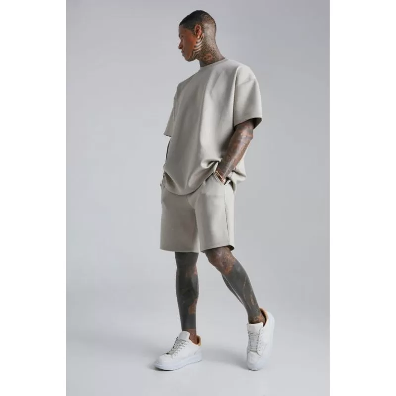 Camiseta, Bermuda Conjunto Masculino manga Curta Oversized