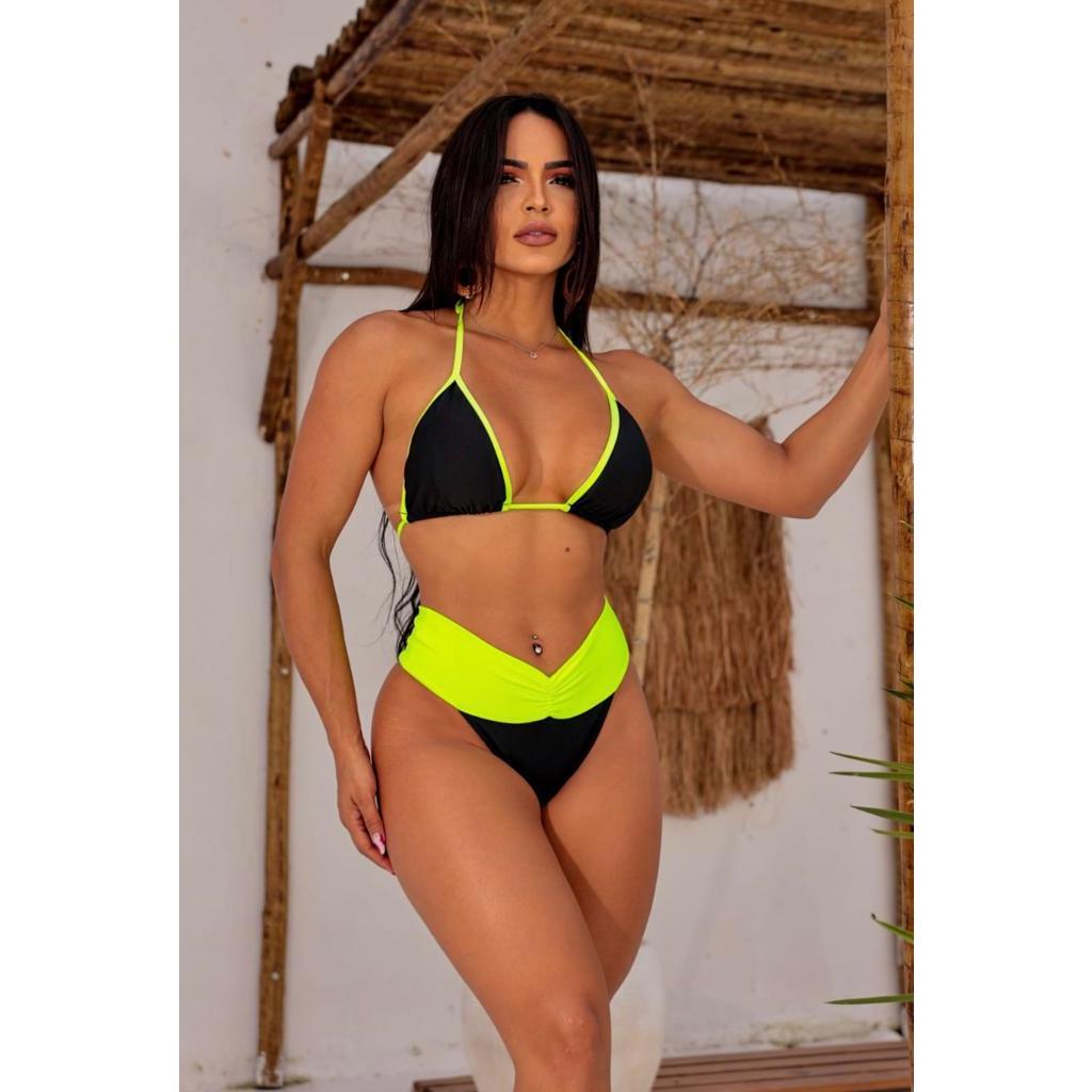 Biquíni Cortininha Modelador Efeito Lipo Maldivas Luxo Bojo