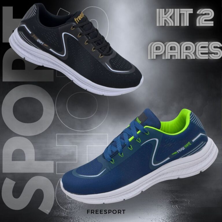 KIT 2 Pares Tênis Masculino Esportivos para Corri