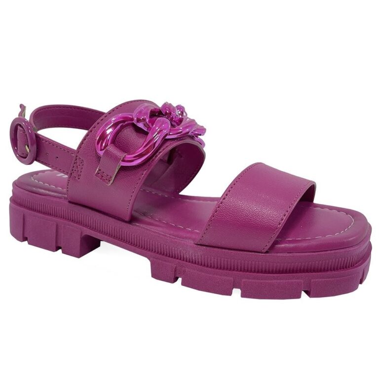 Sandália Moleca Flatform Corrente Feminina –