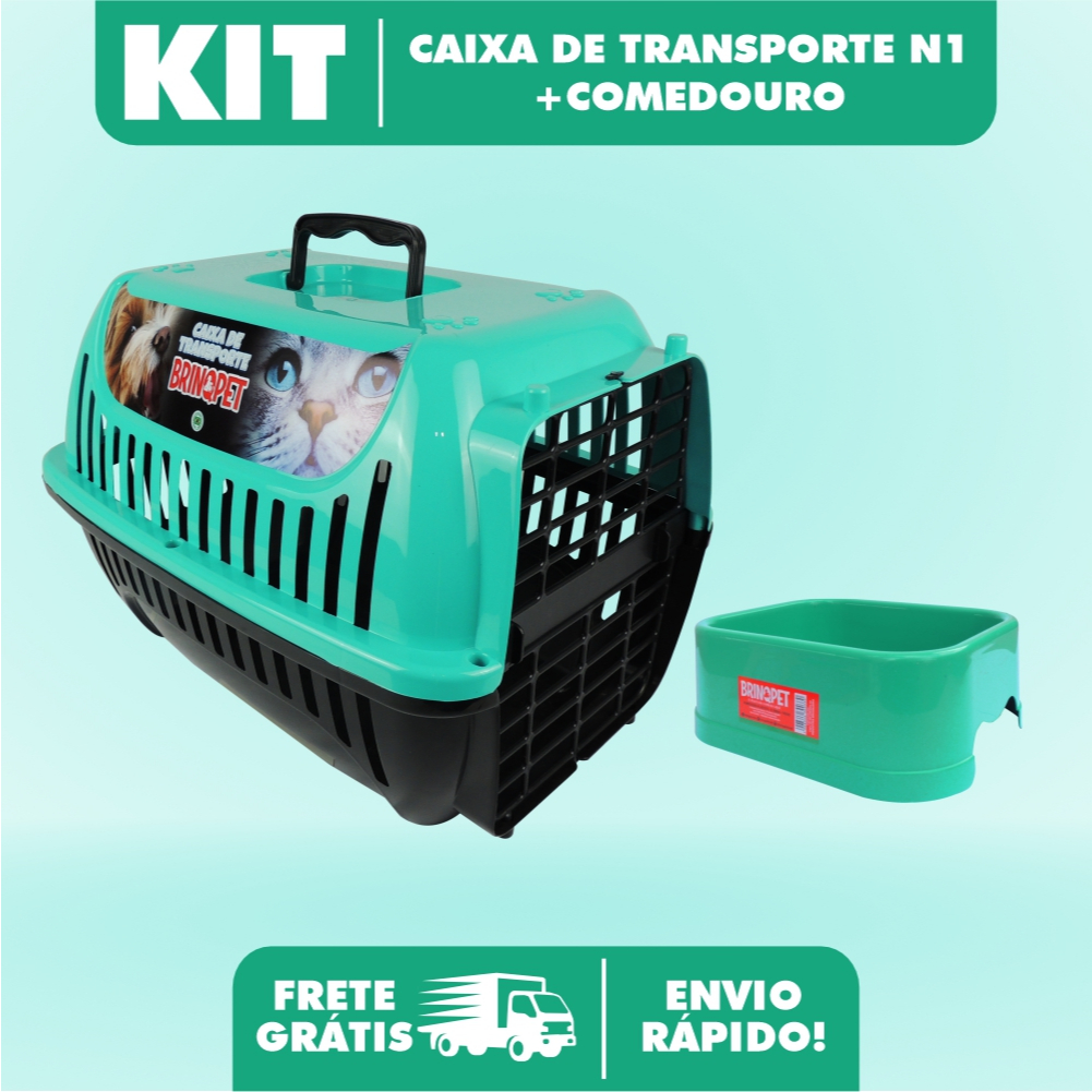 Caixa de Transporte para cachorro coelho gato e hamister N1 Colorida – Brinqpet
