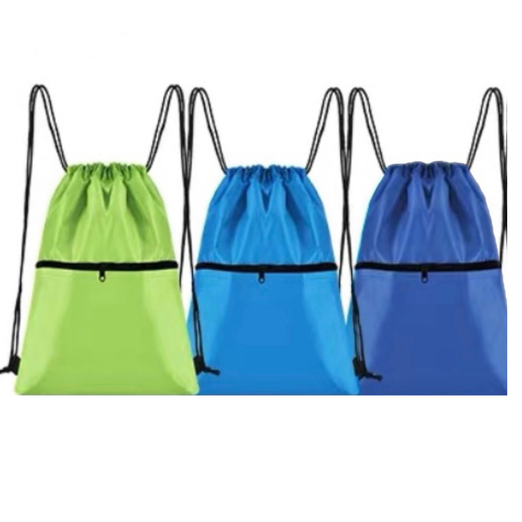 Mochila Saco Nylon Zíper Esportiva Academia Futebol