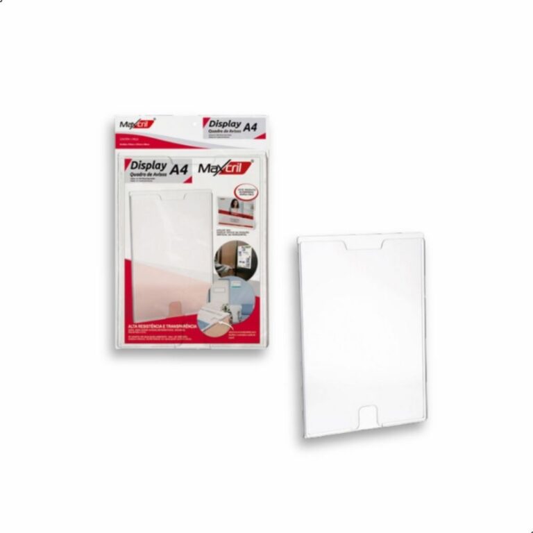Quadro de Avisos Display Acrilico A4 Expositor Fro