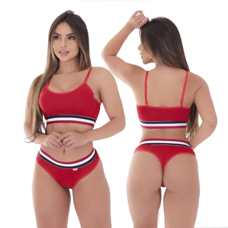 Conjunto Top Listra + Tanga Fio Sexy Listra Linger
