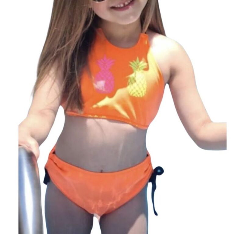 Biquíni Infantil De Abacaxi Moda Praia Piscina Ve