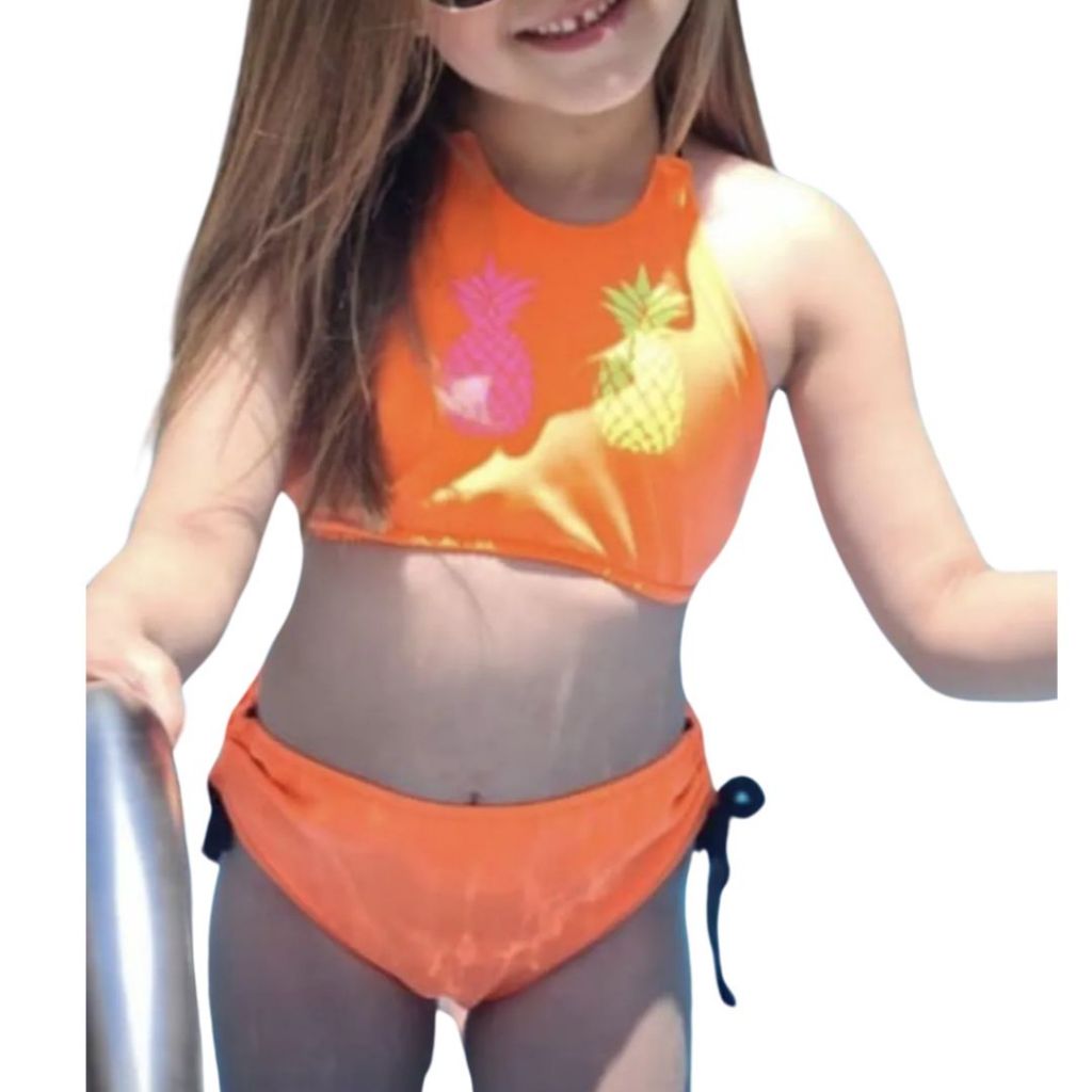 Biquíni Infantil De Abacaxi Moda Praia Piscina Verão