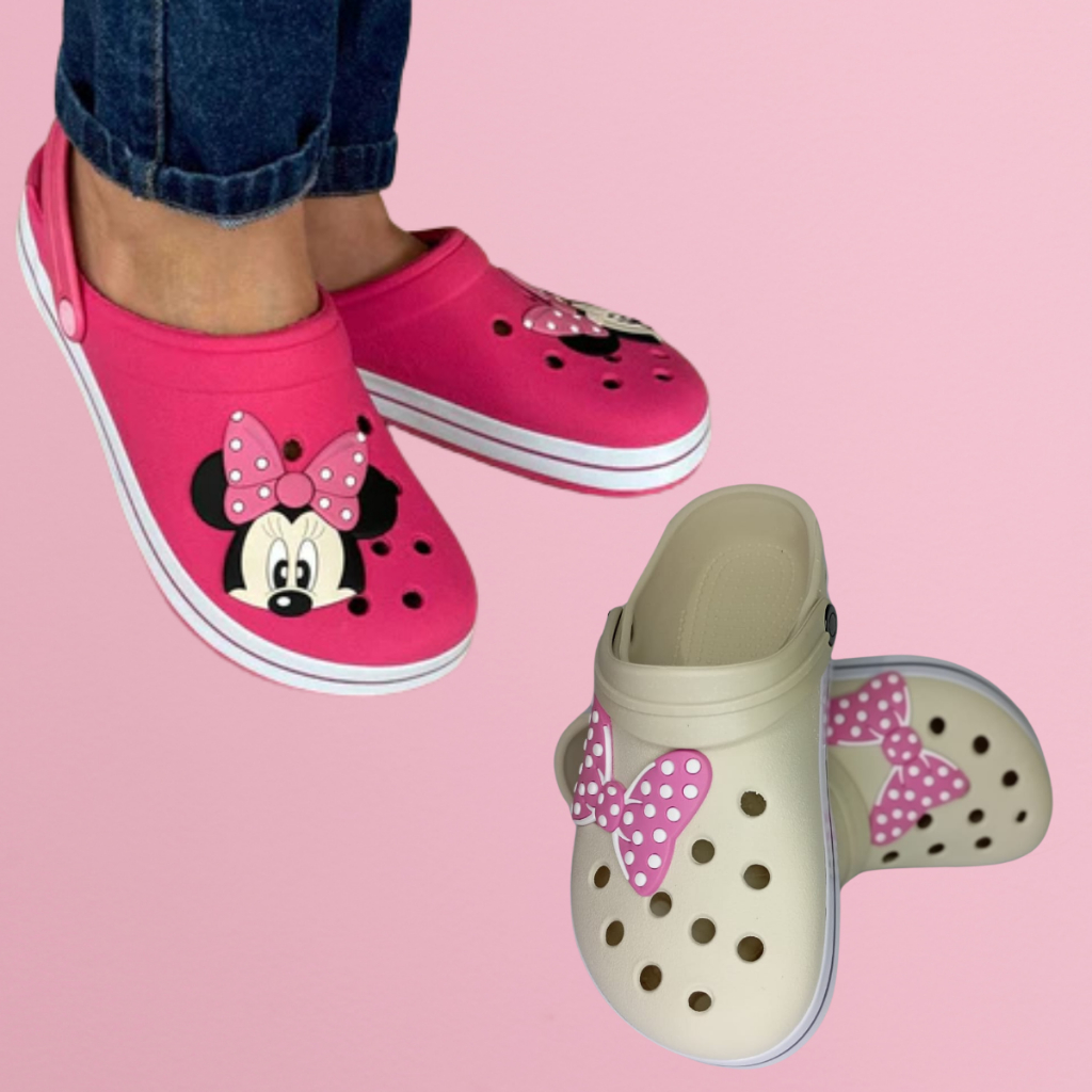 Babuche Infantil Menina Borracha Antiderrapante Super Confortável Personagem Enfeite