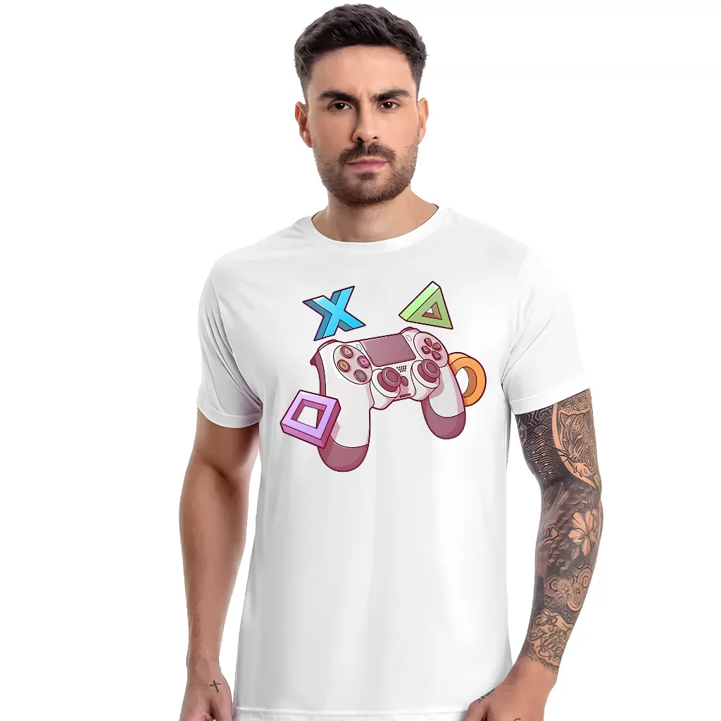 Camiseta Geek – Vídeo Game Joystick Play – nerd